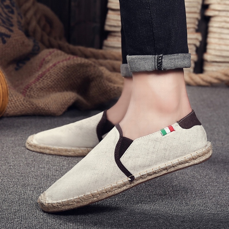 Men's straw canvas shoes - Image 7