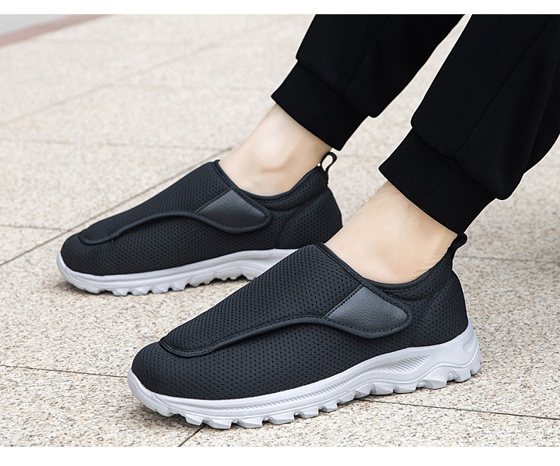 Widened Instep Swollen Feet Special Shoes Walking Shoes Men's Velcro Adjustable - Image 9