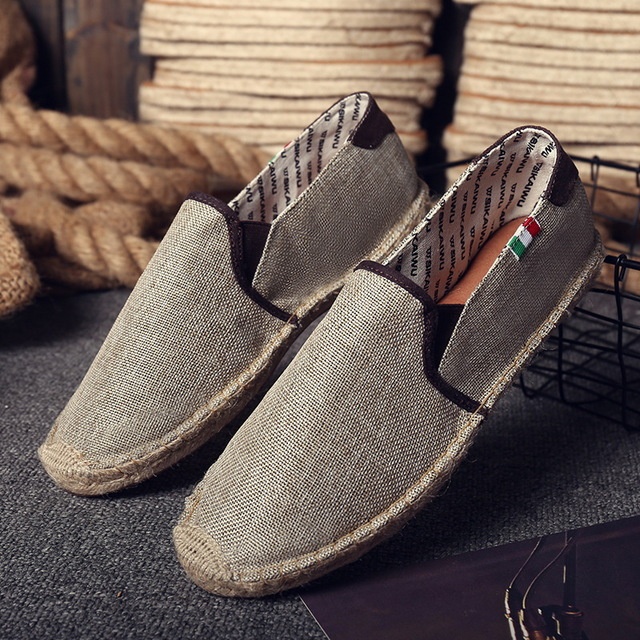 Men's straw canvas shoes - Image 6