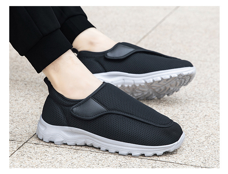 Widened Instep Swollen Feet Special Shoes Walking Shoes Men's Velcro Adjustable - Image 4