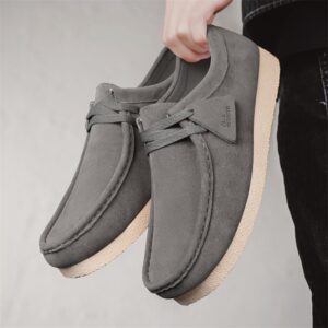 SpringSummer Matte Leather Snail Shoes Popular Online Soft Bottom Casual Leather Shoes Slip-on Gommino Men's Shoes