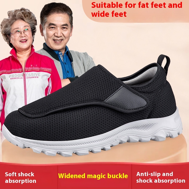 Widened Instep Swollen Feet Special Shoes Walking Shoes Men's Velcro Adjustable - Image 2
