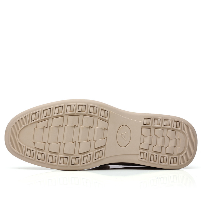 Men's Leather Shoes Casual Leather Shoes Hollow Soft Bottom Soft Leather Non-slip Middle-aged People's Shoes - Image 4